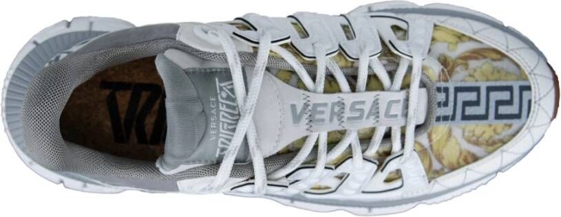 Versace Grieks Motief Veterschoenen voor Dames White Dames