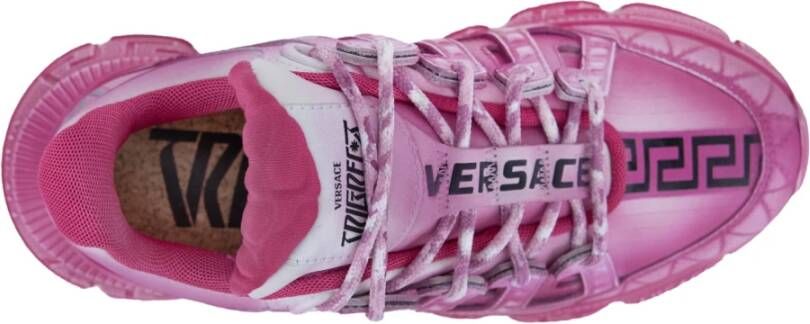 Versace Griekse Stijl Veterschoenen voor Dames Purple Dames