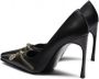 Versace Jeans Couture Zwarte halfhoge pumps met logo-plaque Black Dames - Thumbnail 12