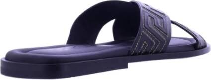 Versace Heren Greca Sandaal Zwart Blue Heren