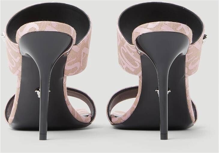 Versace Jacquard Mule Sandalen Beige Dames