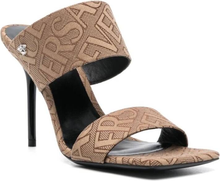 Versace High Heel Sandals Bruin Dames