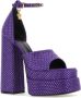 Versace Paarse satijnen Medusa Aevitas sandalen Purple Dames - Thumbnail 2