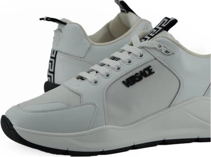 Versace Iconische Medusa Leren Sneakers White Heren