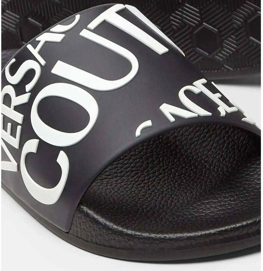Versace Jeans Couture Overal in logo slippers Zwart Dames