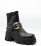 Versace Jeans Couture Slip-On Enkellaarzen met Versace Gesp Black Dames - Thumbnail 14