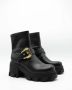 Versace Jeans Couture Slip-On Enkellaarzen met Versace Gesp Black Dames - Thumbnail 10