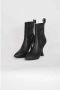 Versace Jeans Couture Zwarte enkellaarsjes met elastisch design en 11 cm hak Black Dames - Thumbnail 6