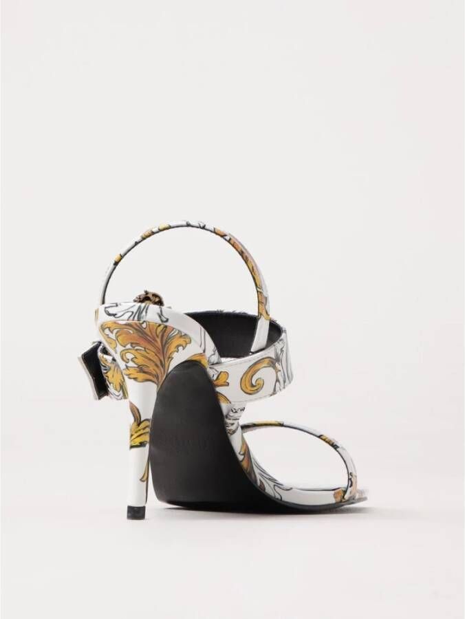Versace Jeans Couture Baroque Print Platte Sandalen