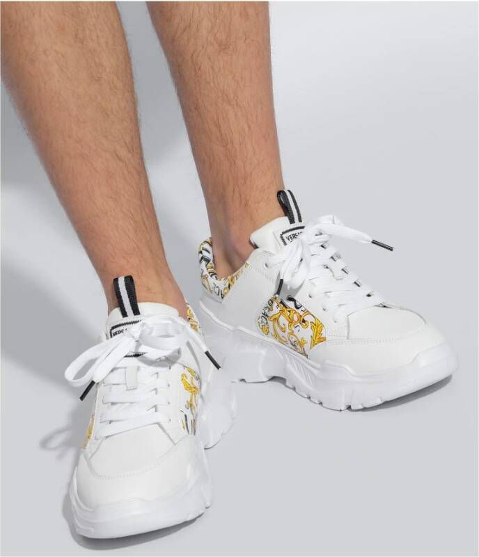 Versace Jeans Couture Bedrukte sneakers White Heren