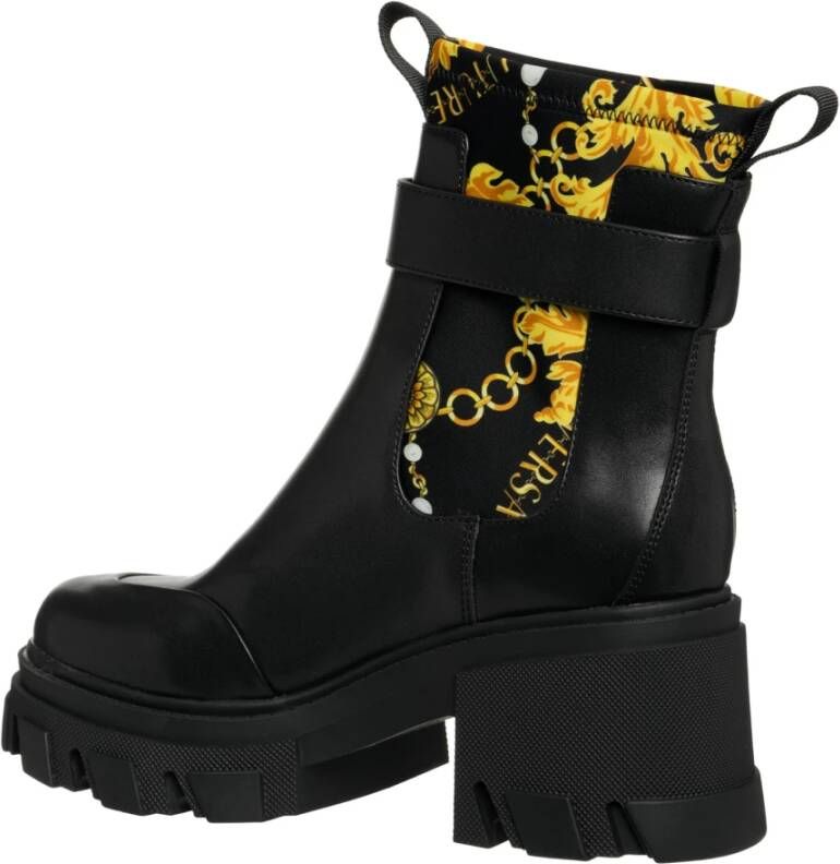 Versace Jeans Couture Chain Couture Ankle boots Zwart Dames