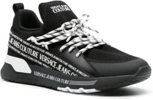 Versace Jeans Couture Dynamische Zwarte Logo Sneaker Black Heren