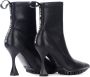 Versace Jeans Couture Zwarte enkellaarsjes met elastisch design en 11 cm hak Black Dames - Thumbnail 3