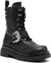 Versace Jeans Couture Zwarte Enkellaarsjes voor Dames met 5 cm Hak Black Dames - Thumbnail 6
