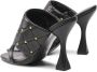 Versace Jeans Couture Hoge Modellen Leren Sandalen Black Dames - Thumbnail 3