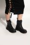 Versace Jeans Couture Zwarte platte schoenen met ritssluiting en klittenbandsluiting Black Dames - Thumbnail 6