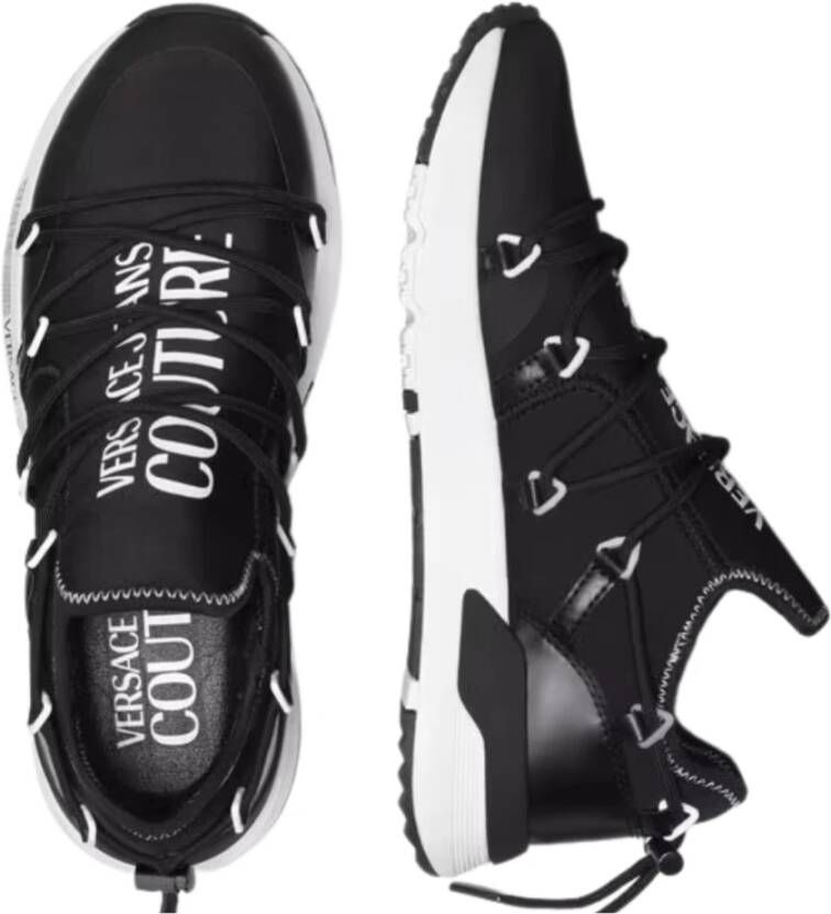Versace Jeans Couture Flat shoes Black Zwart Heren