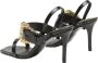 Versace Jeans Couture Glanzende Hoge Hak Sandalen met Band Detail Black Dames - Thumbnail 6