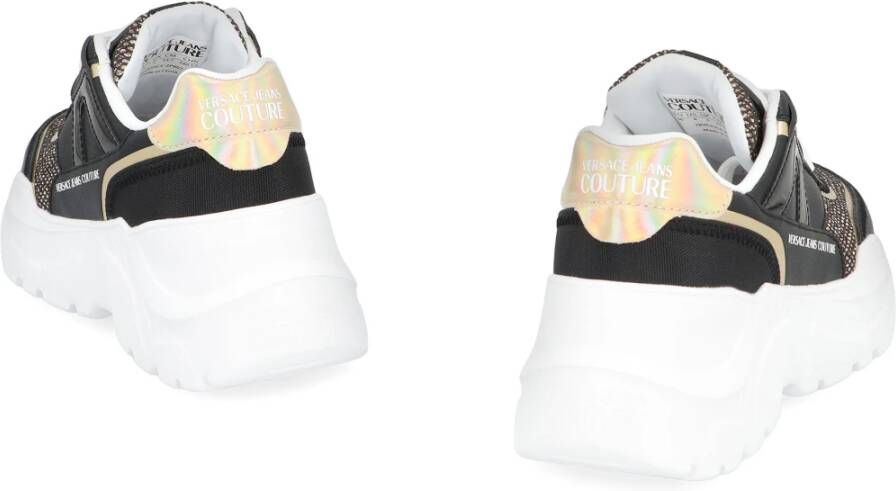 Versace Jeans Couture Glitter Low-top Sneakers met Leren Hiel