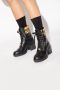 Versace Jeans Couture Zwarte Hoge Laarzen met Veters en Zijrits Black Dames - Thumbnail 3