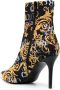 Versace Jeans Couture Barok Print Hoge Hak Laars Multicolor Dames - Thumbnail 3