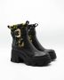 Versace Jeans Couture Slip-On Enkellaarzen met Versace Gesp Black Dames - Thumbnail 11