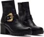 Versace Jeans Couture women& ankle boots booties Mia Baroque Zwart Dames - Thumbnail 14