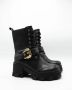 Versace Jeans Couture Slip-On Enkellaarzen met Versace Gesp Black Dames - Thumbnail 9