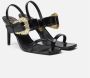 Versace Jeans Couture Barok Gesp Hoge Hak Sandalen Black Dames - Thumbnail 7