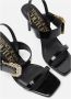 Versace Jeans Couture Barok Gesp Hoge Hak Sandalen Black Dames - Thumbnail 9