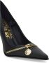 Versace Jeans Couture Zwarte halfhoge pumps met logo-plaque Black Dames - Thumbnail 11