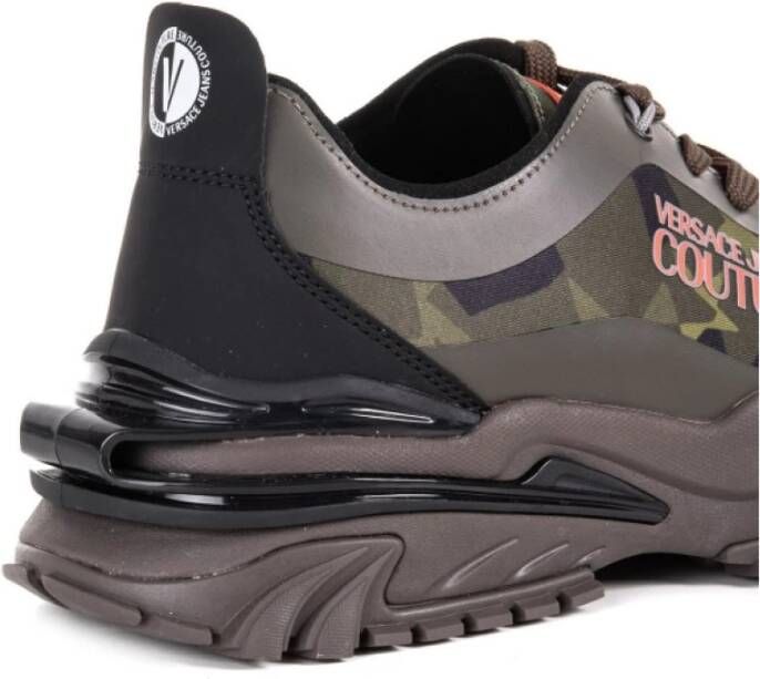 Versace Jeans Couture Khaki Stijlvolle Sneakers Upgrade Moderne Man