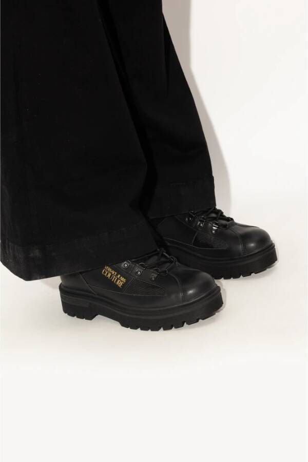 Versace Jeans Couture Laarzen met logo Zwart Dames