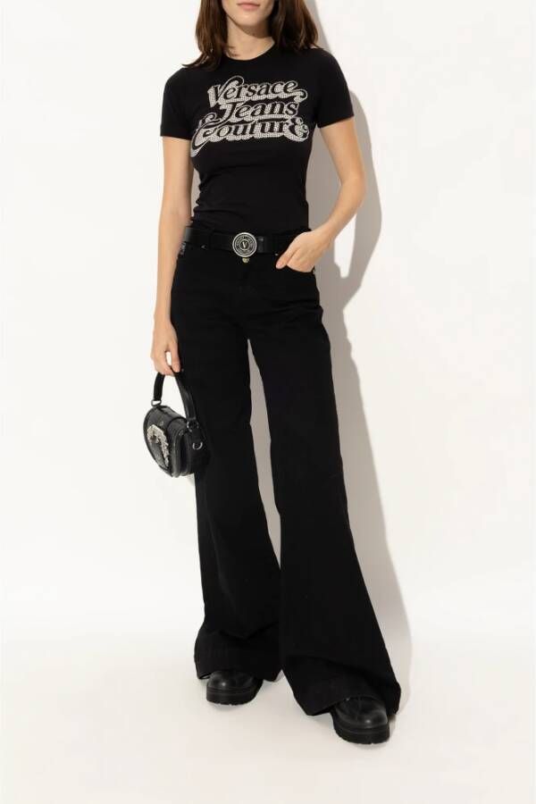 Versace Jeans Couture Laarzen met logo Zwart Dames