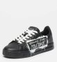 Versace Jeans Couture Zwarte Fondo Court Sneakers met Inscriptie Black Heren - Thumbnail 9