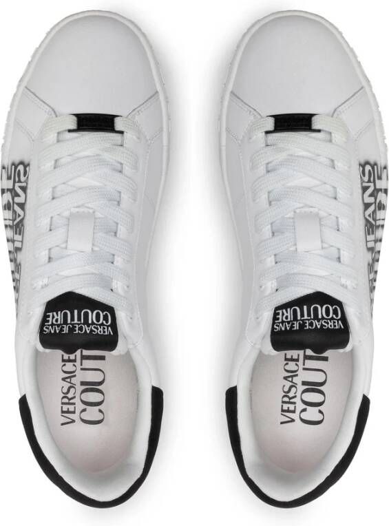 Versace Jeans Couture Leren Logo Sneakers White Heren