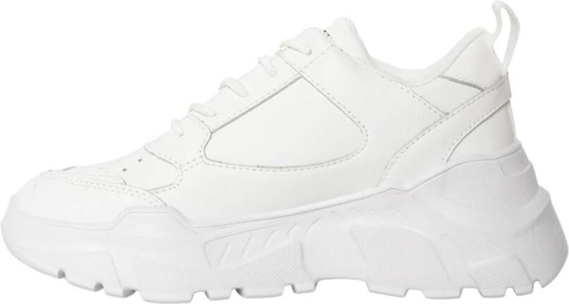Versace Jeans Couture Leren Sneaker met Speedtrack White Dames