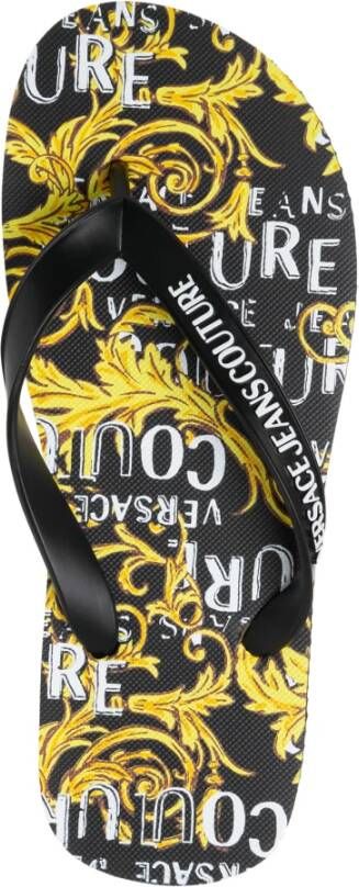 Versace Jeans Couture Logo Couture Flip flops Zwart Dames