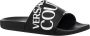 Versace Jeans Couture Zwarte Logo Pool Slides Sandalen Black Heren - Thumbnail 18