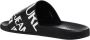 Versace Jeans Couture Zwarte Logo Pool Slides Sandalen Black Heren - Thumbnail 19