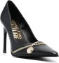 Versace Jeans Couture Zwarte puntige neus Décolleté met logo plaatje Black Dames - Thumbnail 3