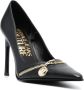 Versace Jeans Couture Zwarte halfhoge pumps met logo-plaque Black Dames - Thumbnail 3