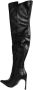 Versace Jeans Couture Puntige Neus Over-de-Knie Laarzen - Thumbnail 2