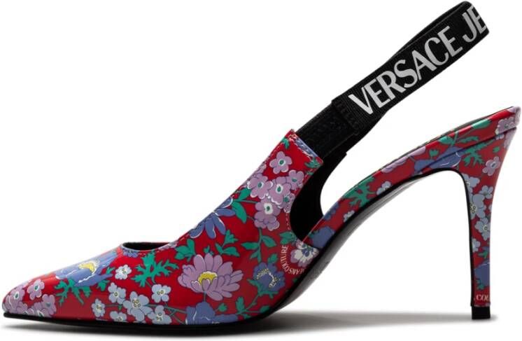 Versace Jeans Couture Regalia barokke slingback pumps Rood Dames