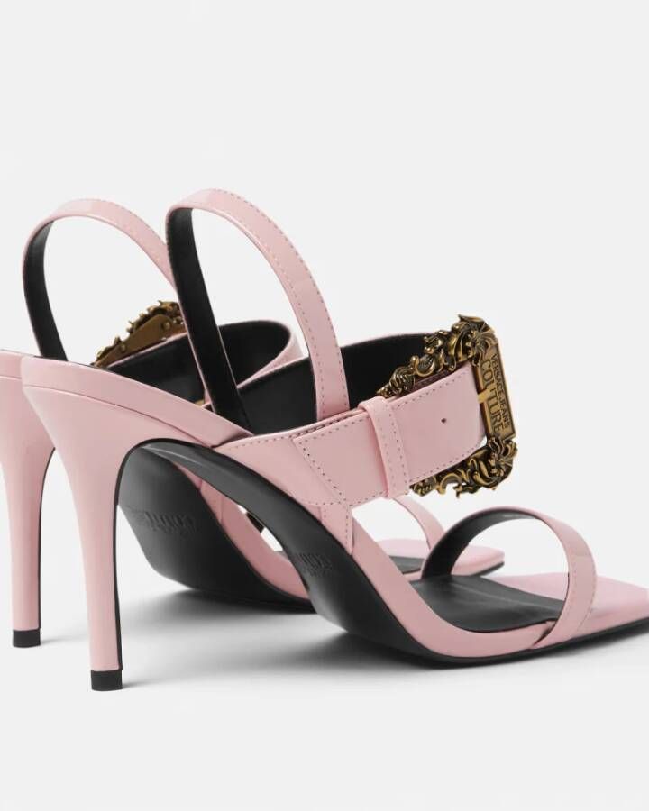 Versace Jeans Couture Rosa Open Teen Sandalen met Stilettohak