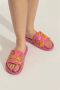 Versace Jeans Couture Rubberen slippers met print Pink Dames - Thumbnail 3