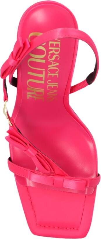 Versace Jeans Couture Sandalen met hakken van satijn Pink Dames