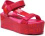 Versace Jeans Couture Fuchsia Logo Couture Sandalen Pink Dames - Thumbnail 2