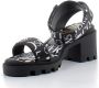 Versace Jeans Couture Zwarte Logo Couture Hoge Hak Sandalen Black Dames - Thumbnail 2