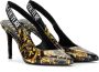 Versace Jeans Couture Zwarte Hoge Hak Sandalen Decollete Stijl Black Dames - Thumbnail 12